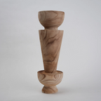 tall wood totem decorative accent