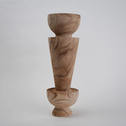 tall wood totem decorative accent