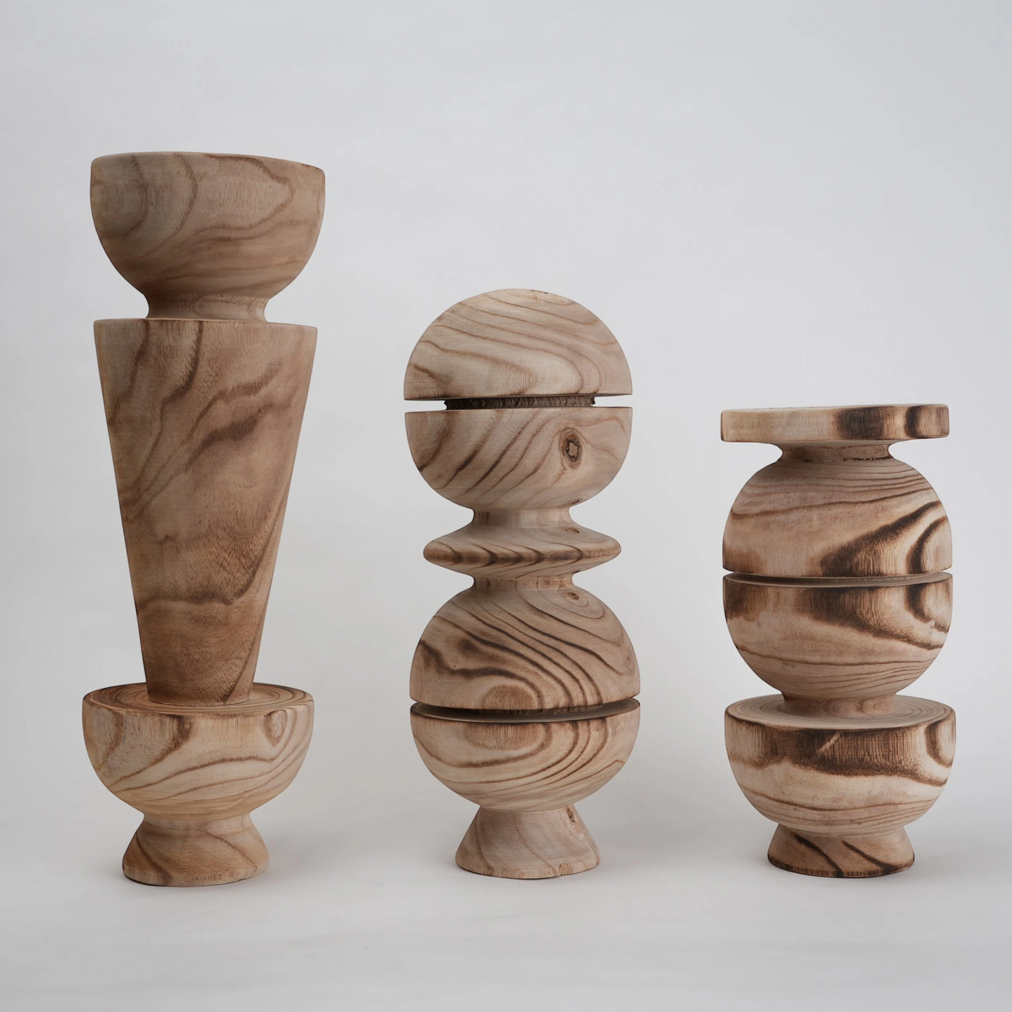 tall wood totem decorative accent