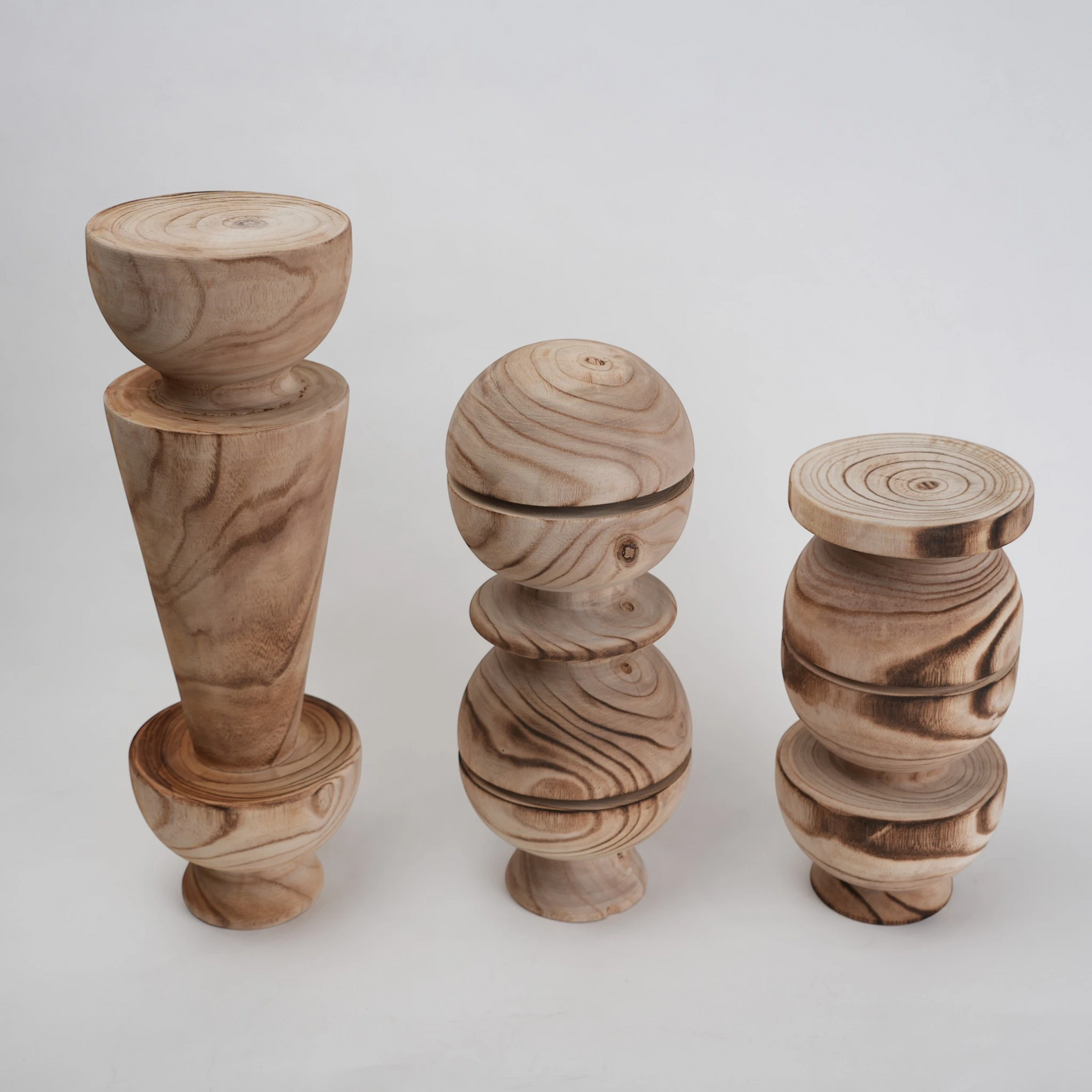 tall wood totem decorative accent