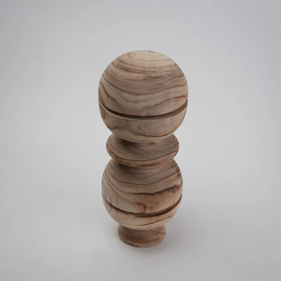 Wood Orb Totem Accent