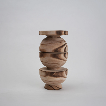 burnt wood tabletop decor object