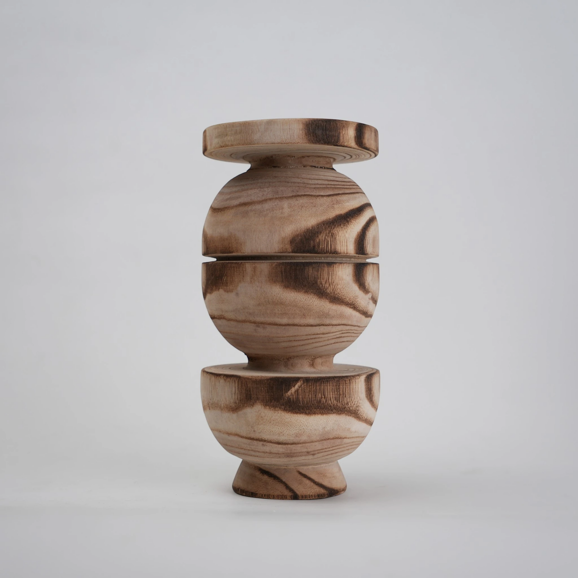 burnt wood tabletop decor object