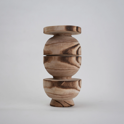 burnt wood tabletop decor object
