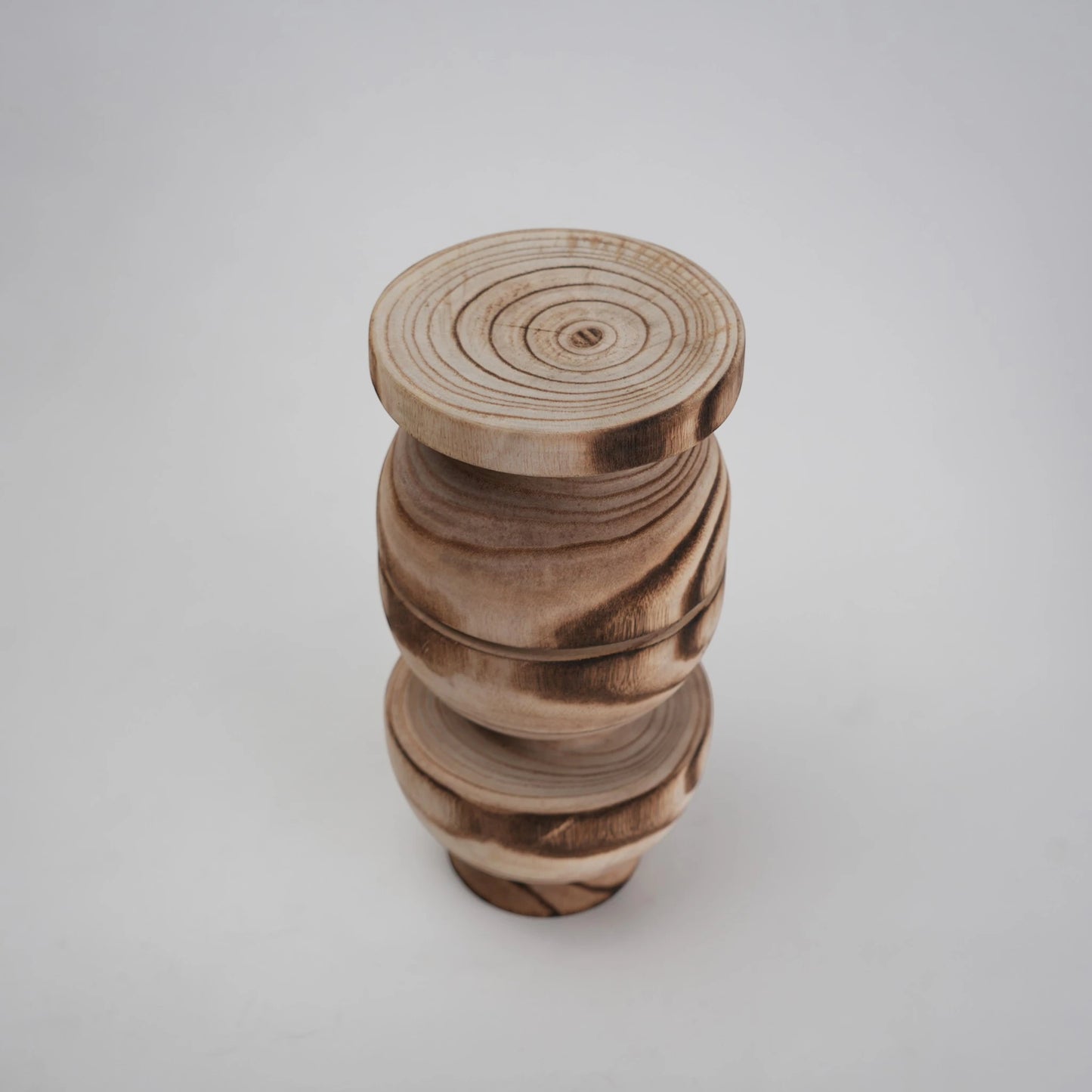 burnt wood tabletop decor object