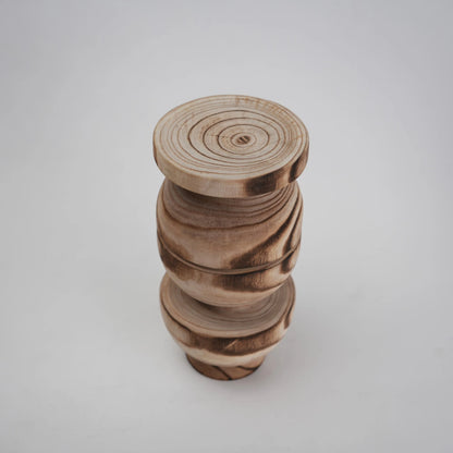 burnt wood tabletop decor object