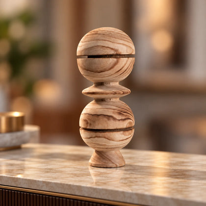 natural wood tabletop decor object