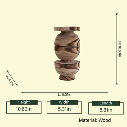 Burnt Wood Totem stacked sphere, spec shot