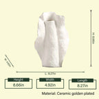 Organic Crest gold-edged vase spec sheet