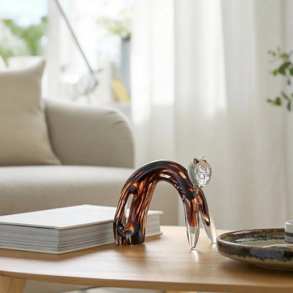 Playful Glass Cat Figurine
