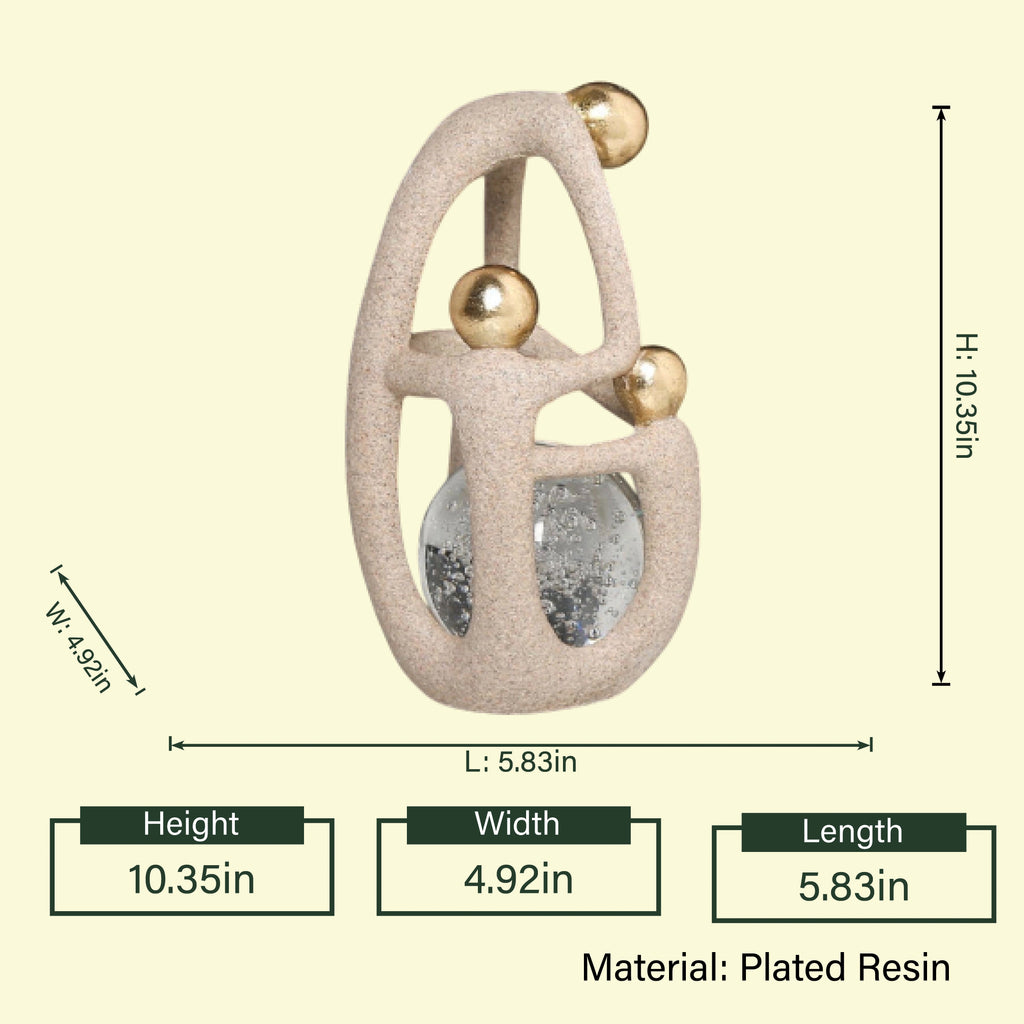Golden Orb Accent dimensions, 10.35in height