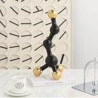 Black and gold abstract fusion form decor accent