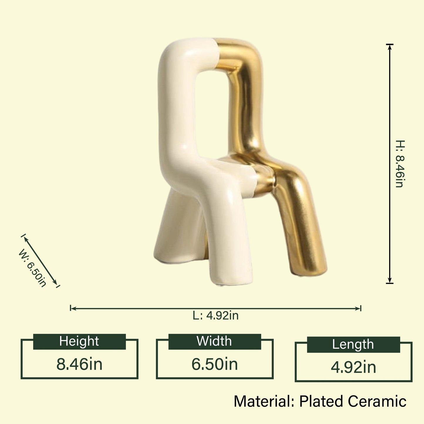 Dual form chair decor dimension diagram