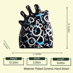 Alphabet heart vase black spec diagram