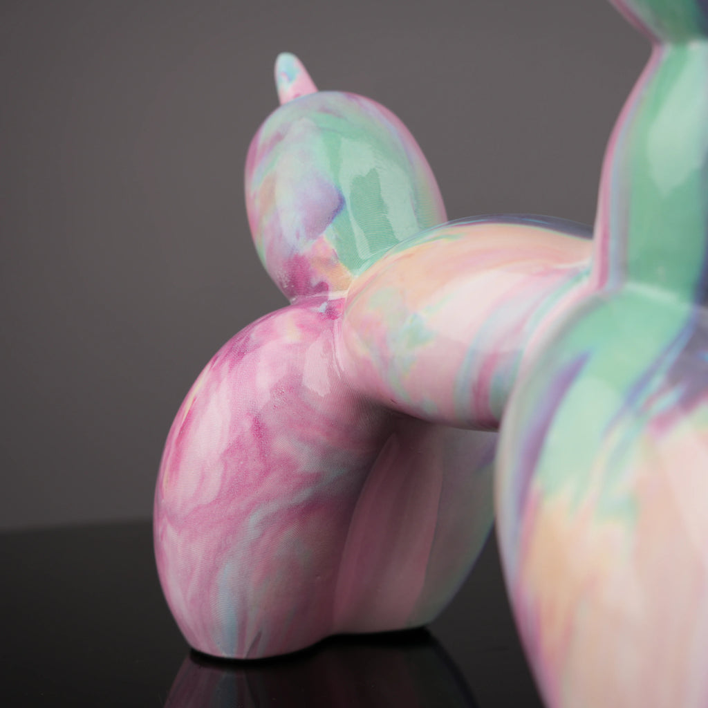 Contemporary balloon animal decor for shelf and console table styling