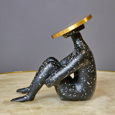 Abstract Black Sitting Decor