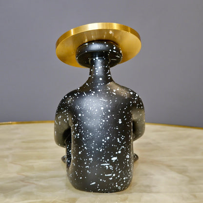 Abstract Black Sitting Decor