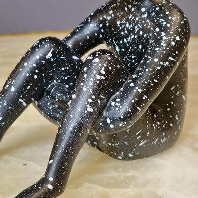Abstract Black Sitting Decor