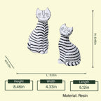 Artistic Cat pair dimension diagram, 8.46in