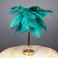Decorative feather table lamp designed for stylish bedroom and living room decor