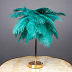 Decorative feather table lamp designed for stylish bedroom and living room decor