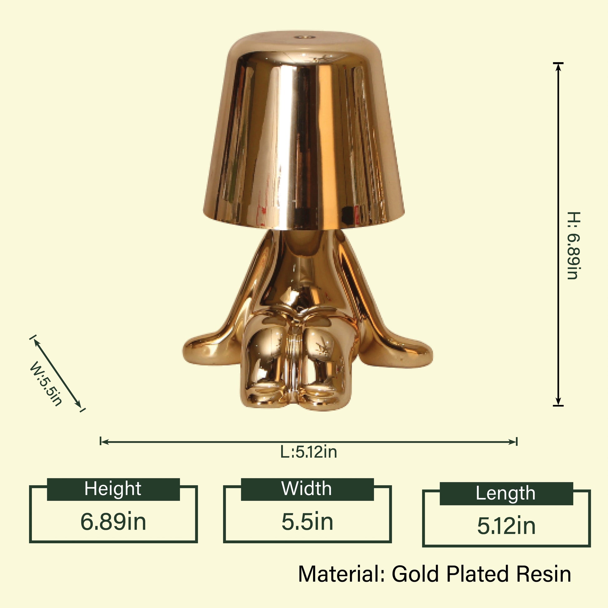 Premium bedside table lamp with glossy gold finish designed for luxury bedroom and living room styling