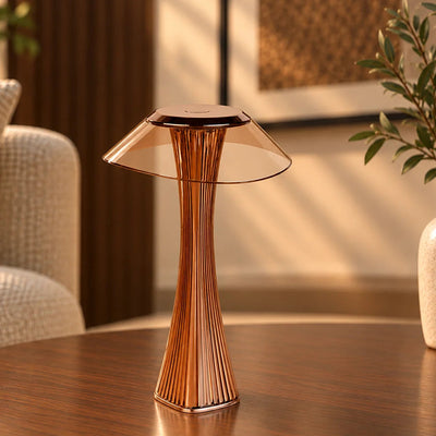 Modern Orbit LED Table Lamp - Brown