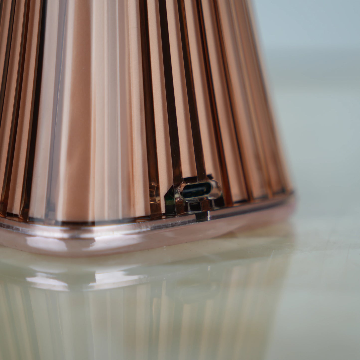 Modern Orbit LED Table Lamp - Brown