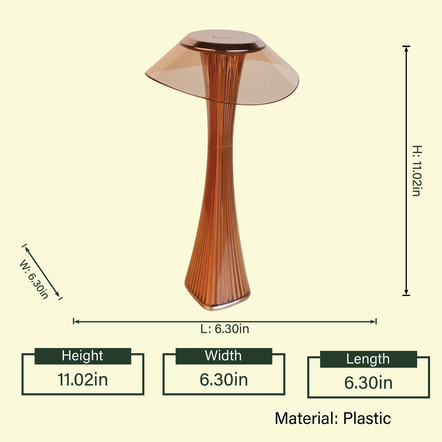 Modern Orbit LED Table Lamp - Brown
