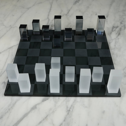 Modern Crystal Chess Set