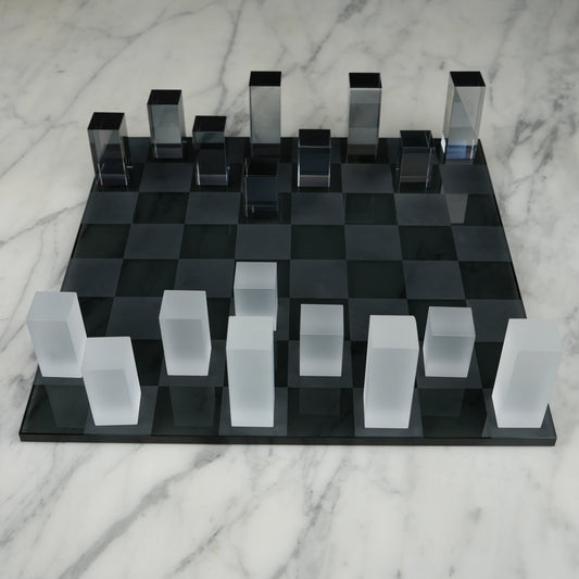 Modern Crystal Chess Set