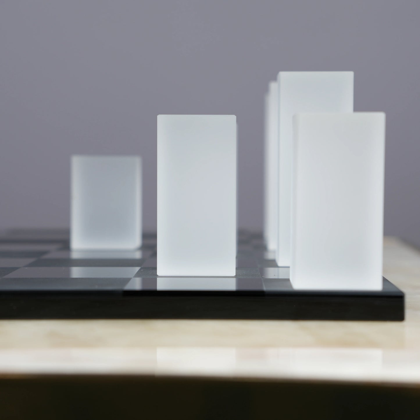 Modern Crystal Chess Set