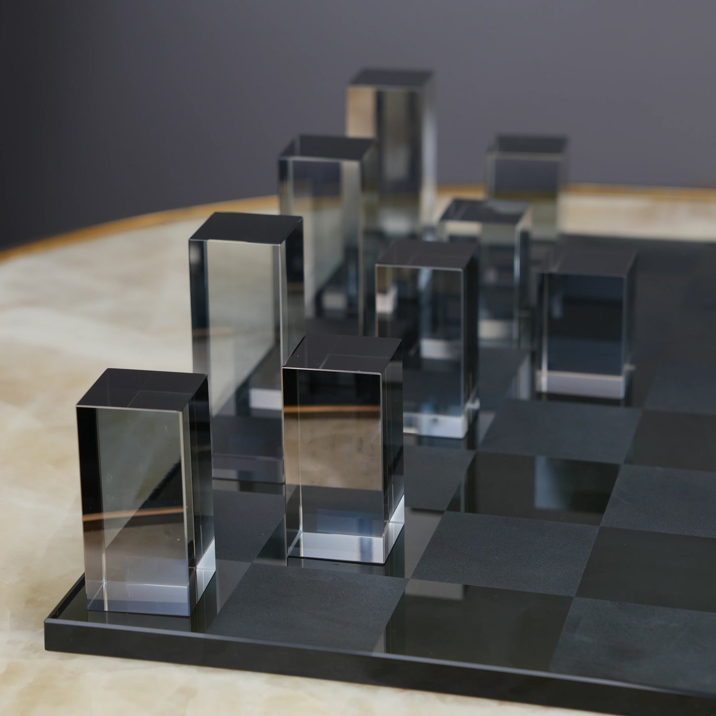 Modern Crystal Chess Set