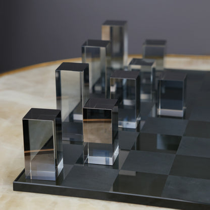Modern Crystal Chess Set
