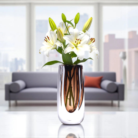 Bronze Elegance Glass Vase Large