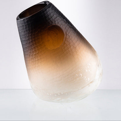 Ethereal Gradient Brown Artisan Vase