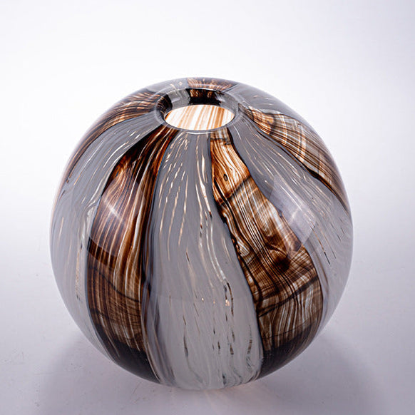 Bronze Elegance sphere vase, 3/4 studio shot