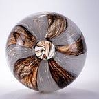 Bronze Elegance orb vase, top-down pinwheel
