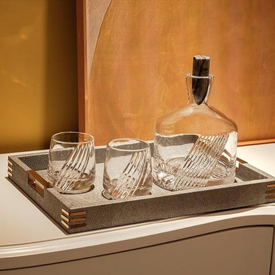 Refined Marble Cork Decanter Set