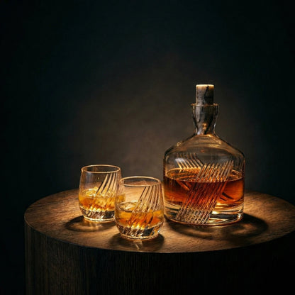 Refined Marble Cork Decanter Set