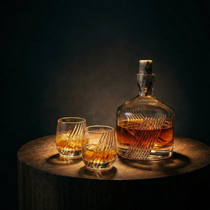 Refined Marble Cork Decanter Set