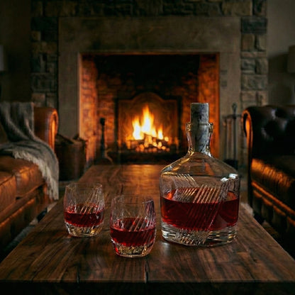 Refined Marble Cork Decanter Set