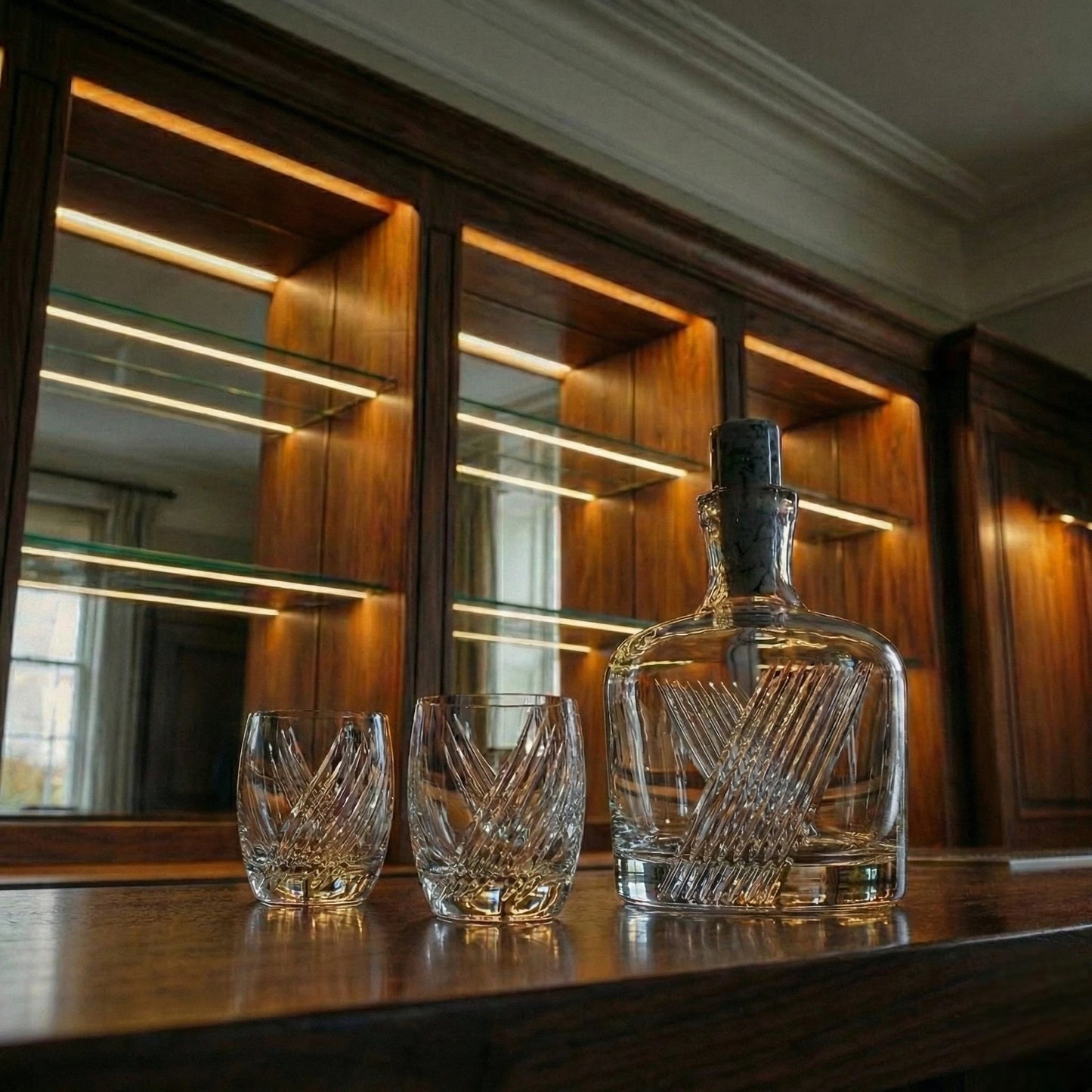 Refined Marble Cork Decanter Set