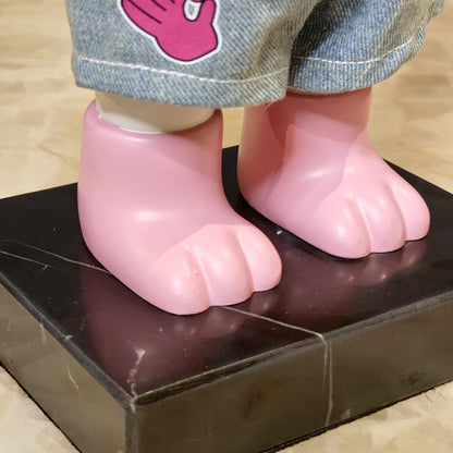 Cute Bunny Doll with Denim Overalls
