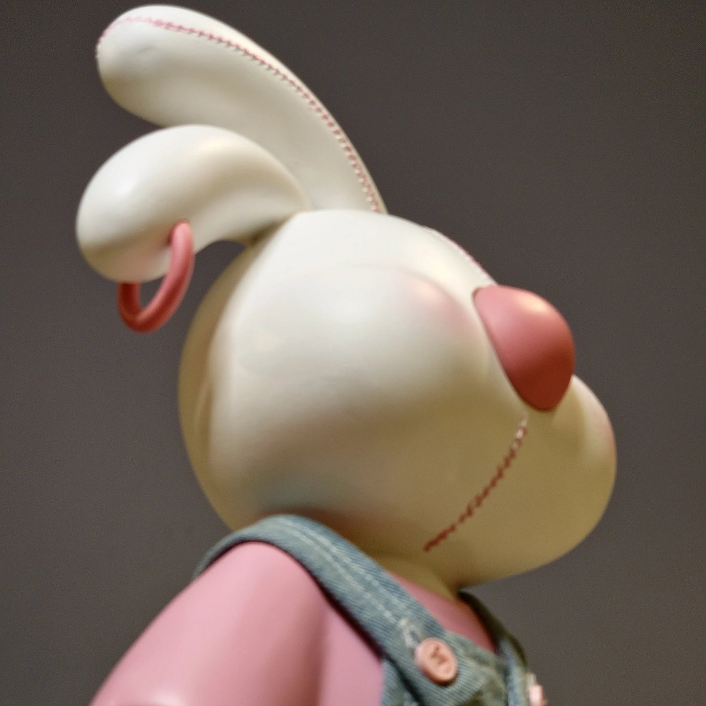 Cute Bunny Doll with Denim Overalls