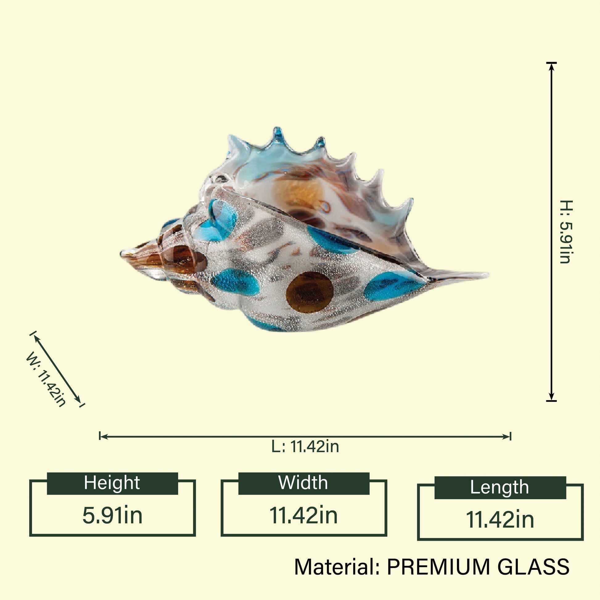 Coastal shell spec, 11.42in length