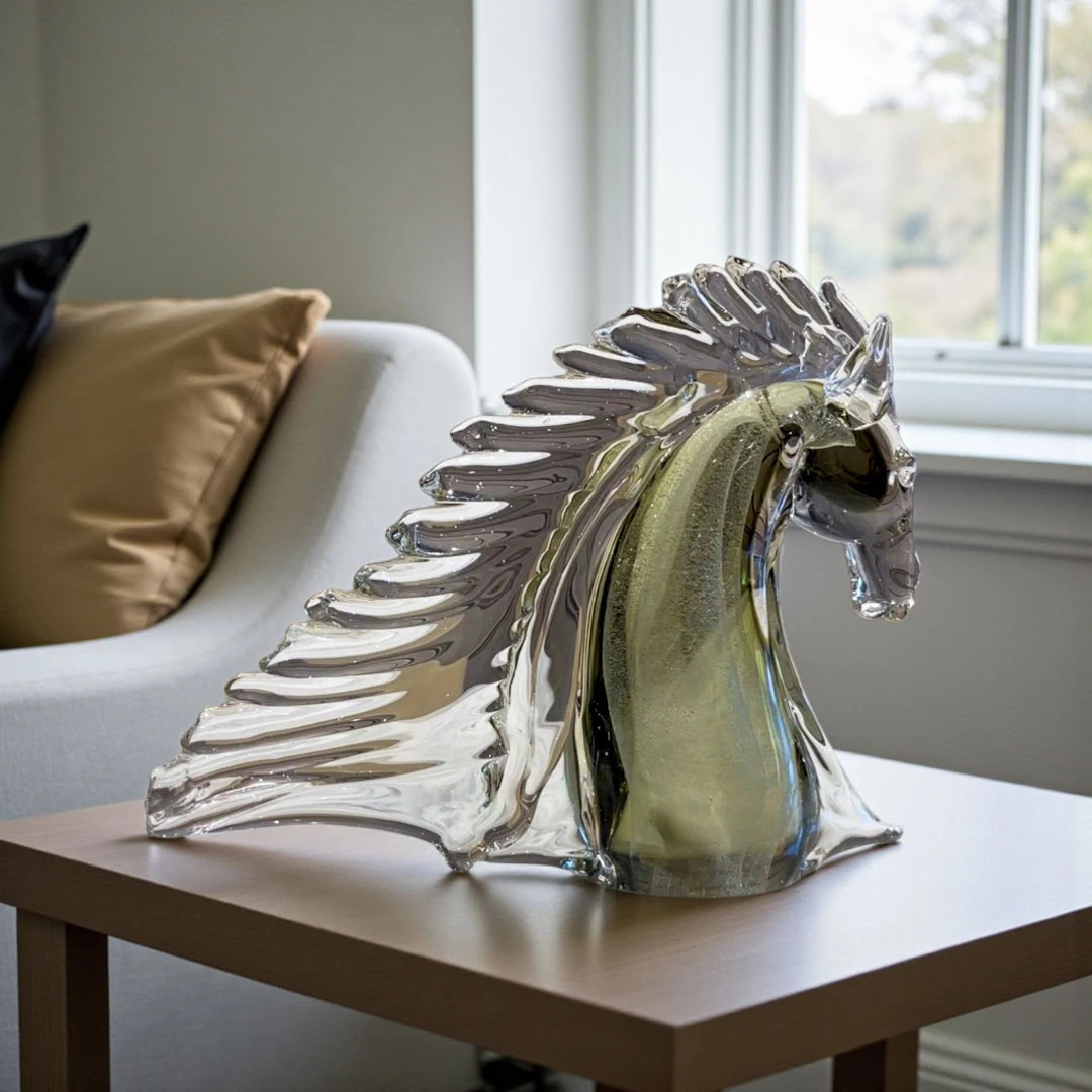 Majestic Equine Crystal Sculpture
