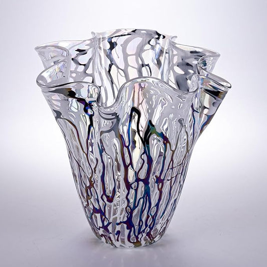 Aurora Striped Glass Vase