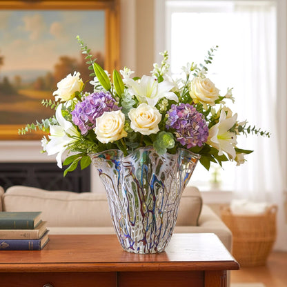 Aurora Striped Glass Vase