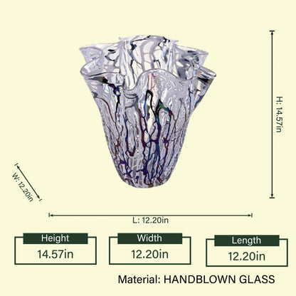 Aurora vase spec, 14.57in height